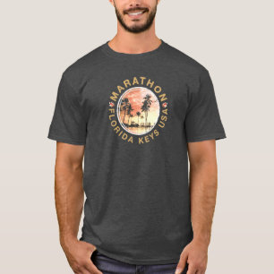 Florida Keys Marathon Retro Sunset Vintage T-Shirt