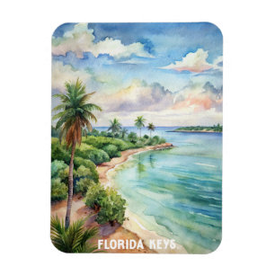 Florida Keys National Park Watercolor Painting Magnet