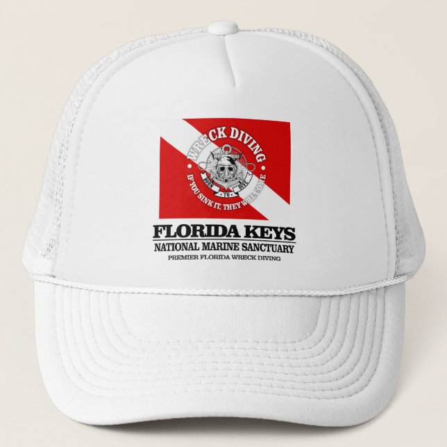Florida Keys NMS (best wrecks) Trucker Hat (Front)
