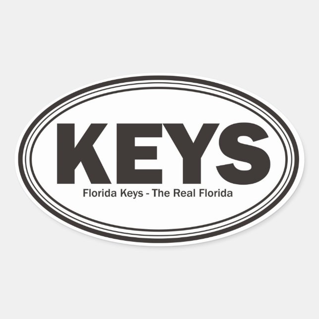 Florida Keys Oval Sticker (Front)