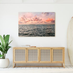 Florida Keys Pastel Ocean Sunset Scene Canvas Print