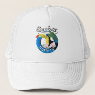 Florida keys retro logo trucker hat