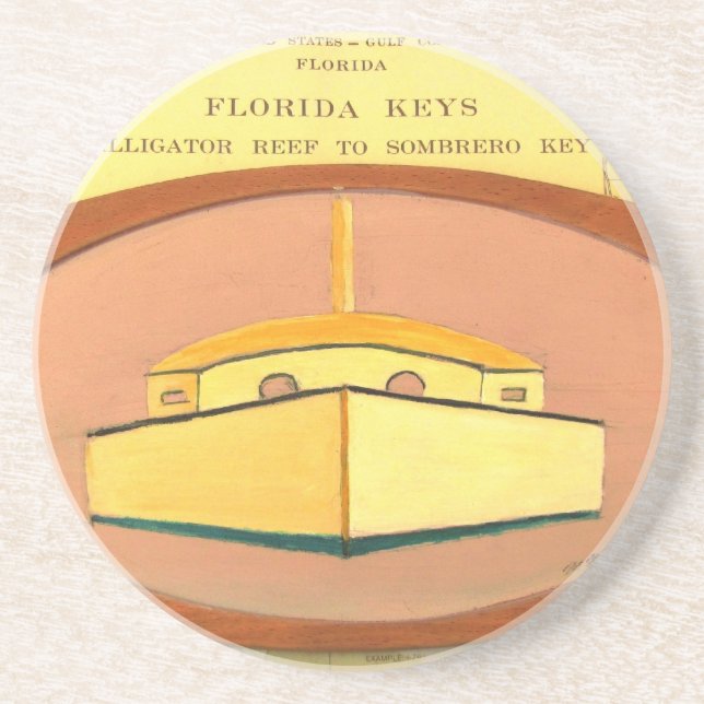 Florida Keys Sailboat Coaster (Front)