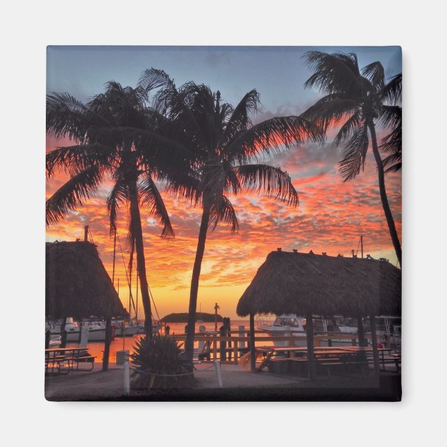 Florida Keys tropical sunset Magnet (Front)