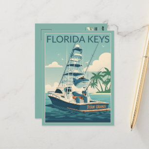 Florida Keys WPA Art Postcard