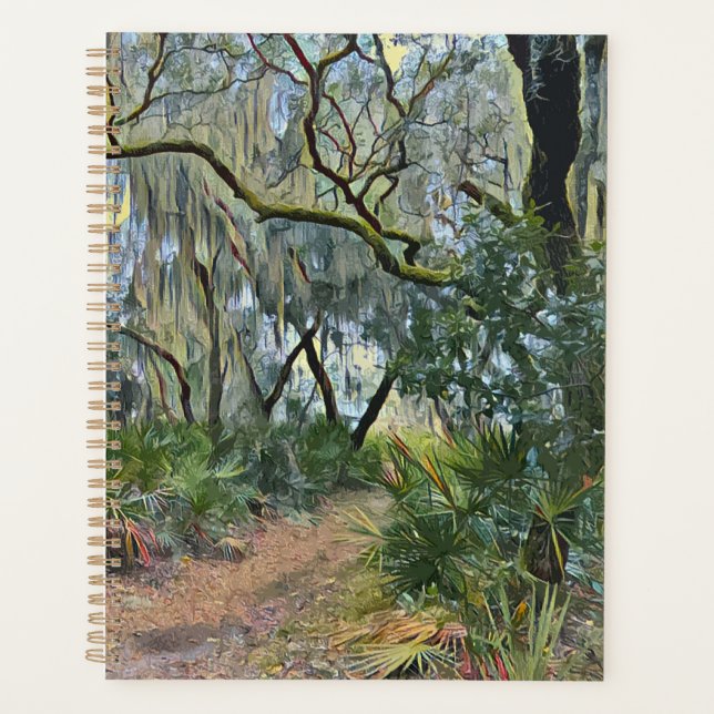 Florida Lace Spanish Moss Impressionist Art Planner (Front)