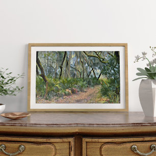 Florida Lace Spanish Moss Impressionist Art Poster