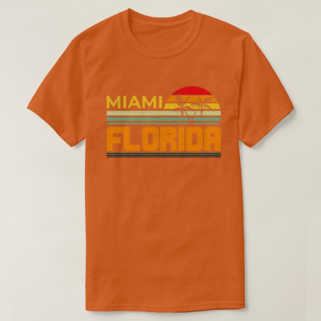 Florida Lover Retro Summer FL Miami Tropical Flori T-Shirt (Design Front)