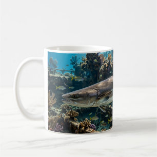 Florida Man Cobia Wreck Reef Offshore Fishing Art Coffee Mug