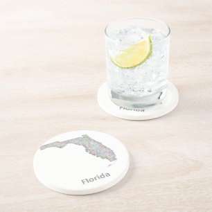 Florida map coaster