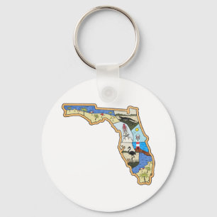 Florida Map Jacksonville Miami Tampa Key West Ring