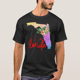 Florida Map Matching Vacation Family Girls trip T-Shirt