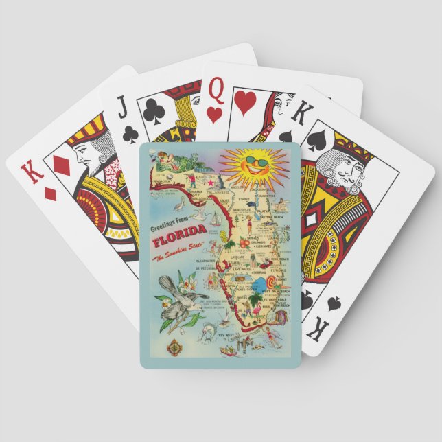 Florida Map  Playing Cards (Back)