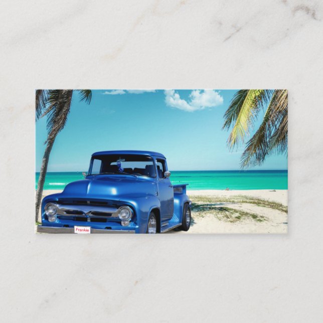 Florida Mechanic Classic Car Business Card (Front)