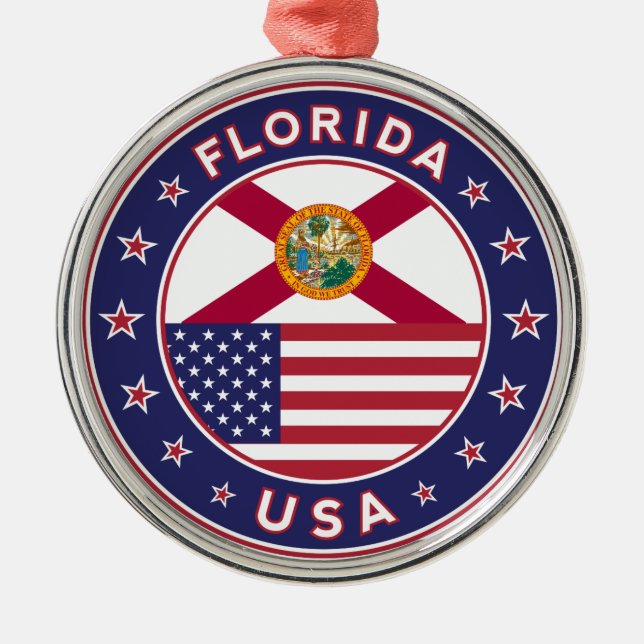 Florida Metal Tree Decoration (Front)