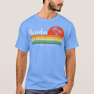 Florida Miami Beach SunsetI Love Miami Beach Souve T-Shirt
