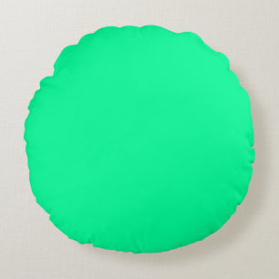 Florida Mint Green solid plain colour Custom Round Cushion