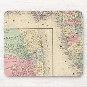 Florida, Mobile Map by Mitchell Mouse Pad