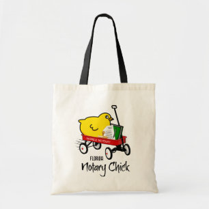 Florida Mobile Notary Chick Red Wagon Tote Bag