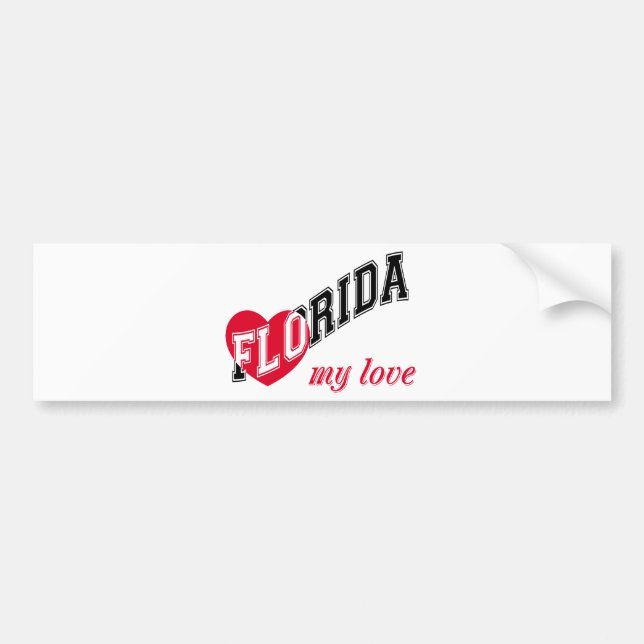 Florida my love bumper sticker (Front)