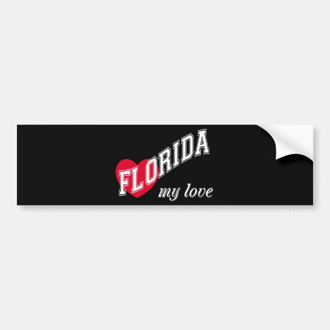 Florida my love bumper sticker (Front)