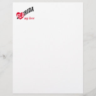 Florida my love custom letterhead