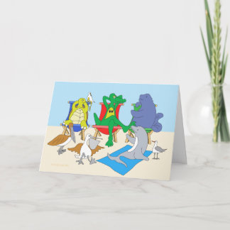 Florida Native Sea Animals Birthday Card
