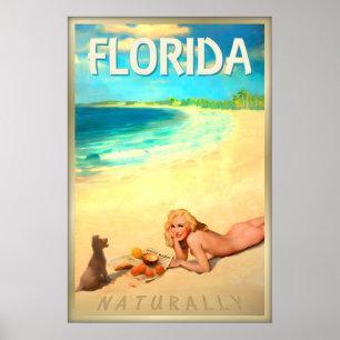 FLORIDA Naturally MARILYN MONROE Beach Pin U Poster