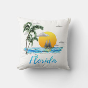 Florida Ocean Sunset Sailing Cushion