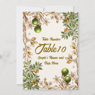 Florida Orange Blossom Citrus Floral Gold Wedding