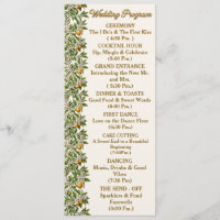 Florida Orange Blossom Floral Wedding Program