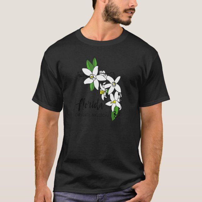 Florida Orange Blossom Flower T-Shirt (Front)