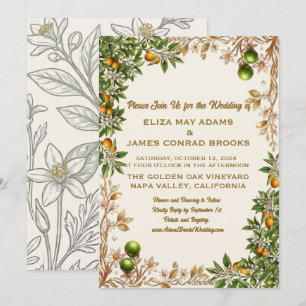 Florida Orange Blossom Photo Wedding Invitation