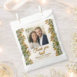 Florida Orange Blossom Photo Wedding Seed Packet Favour Bags