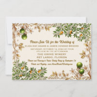 Florida Orange Blossom Wedding Invitation