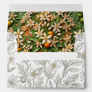 Florida Orange Blossom Wedding Invitation Envelope