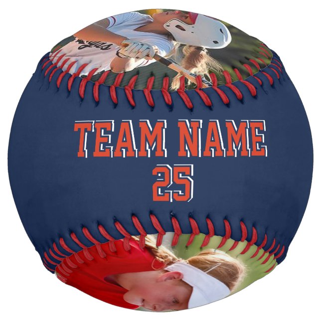 Florida Orange Blue Custom 2 photos Softball (Back)