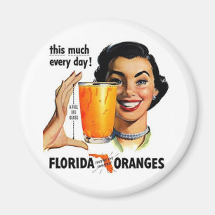 Florida Orange Juice Magnet