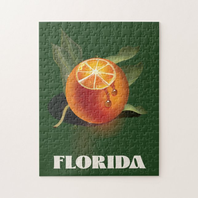 Florida Orange travel poster Jigsaw Puzzle (Vertical)