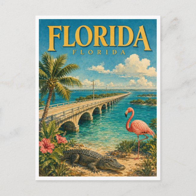 Florida Overseas Highway GeoSaga Postcard (Front)