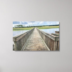 Florida Palencia Dock Photograph Canvas Print
