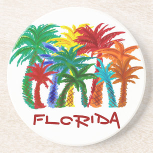 Florida palm tree coasters