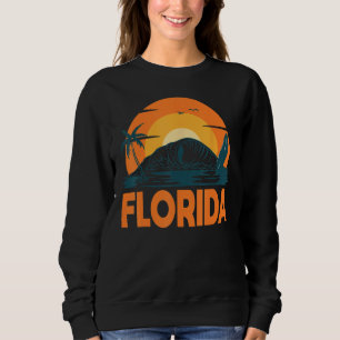 Florida Palm Tree Surf Surfing Beach Island Summer Sweatshirt