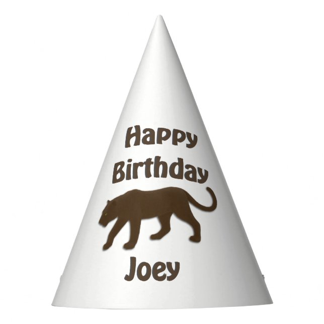 Florida Panther Birthday Party Hat (Front)