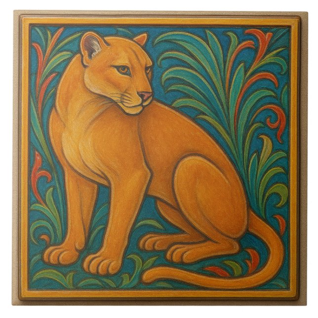 Florida Panther - Ceramic Tile (Front)