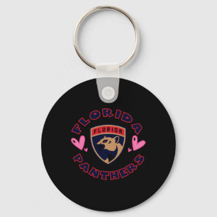Florida Panthers Valentine Hearts Nhl Officially L Key Ring