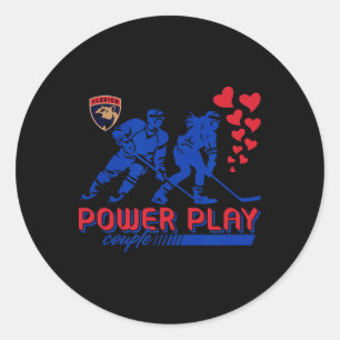Florida Panthers Valentine Power Play Couple Nhl Classic Round Sticker