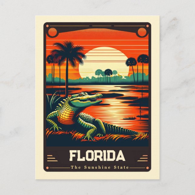 Florida | Patriotic Spirit Vintage Postcard (Front)