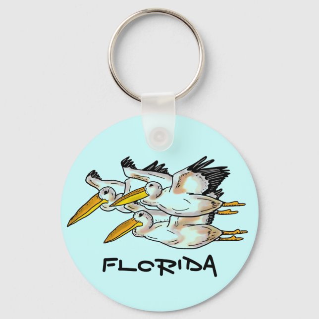 Florida pelicans keychain (Front)