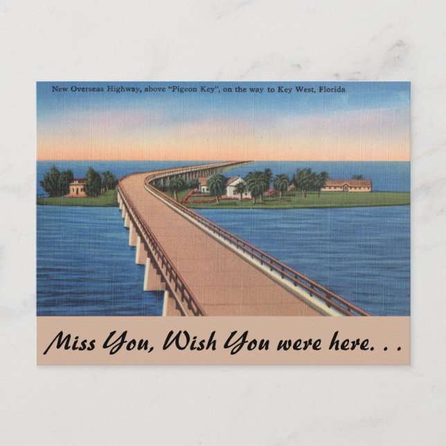 Florida, Pigeon Key, Overseas Highway Postcard (Front)